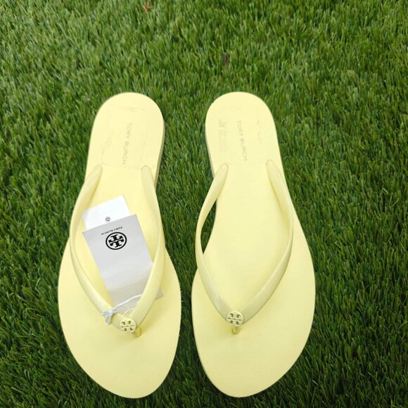 NEW Tory Burch Chelsea Flip Flop Sandals in Pastel Yellow - Picture 2 of 4